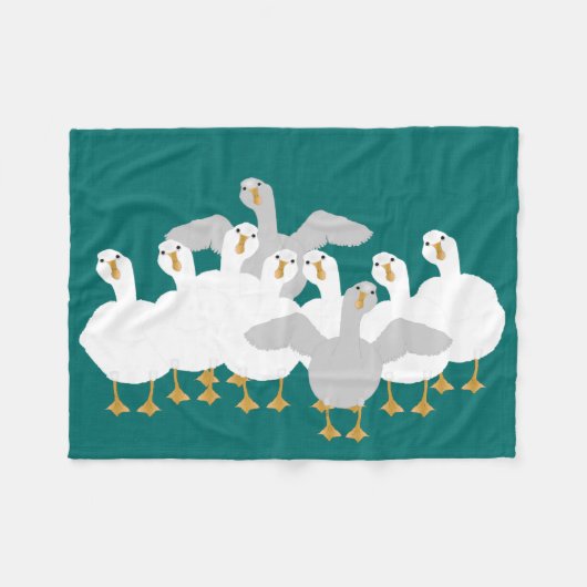 Goose Who Fleece Blanket Deken (Voorkant (Horizontaal))