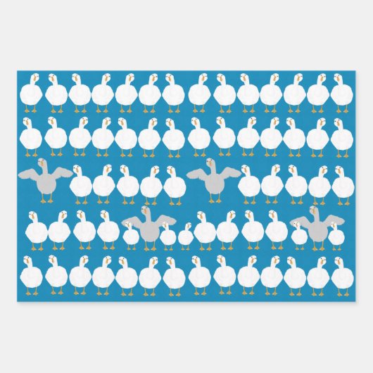 Goose Who Wrapping Papieren Bladen Inpakpapier Vel (Voorkant)