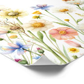 Goose Wildflower Boho Baby shower Welkom Poster (Hoek)