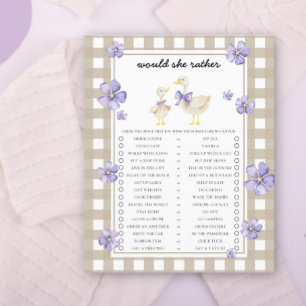 Goose zou ze liever Baby shower spel