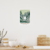 Gooseberry Falls State Park Minnesota Retro  Poster (Keuken)