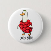 Gooseberry Funny Berry Pun Ronde Button 5,7 Cm (Voorkant)