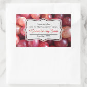 Gooseberry jam behouden rood label sticker (Tas)