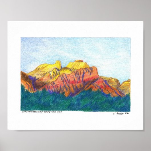 Gooseberry Mountain Biking Area Utah Poster (Voorkant)