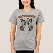 Goosebumps Funny Goose Halloween Tri-Blend Shirt (Voorkant)