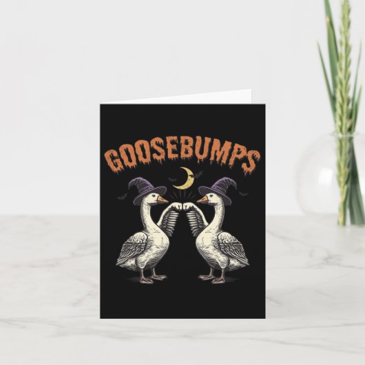 Goosebumps Funny Witch Goose Bumps Puns Halloween Kaart (Voorkant)