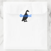 Goosio! Ronde Sticker (Tas)
