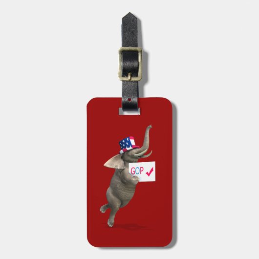 GOP Elephant Bagagelabel (Voorkant verticaal)