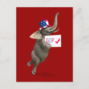 GOP Elephant Briefkaart