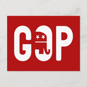 GOP Elephant Logo Briefkaart