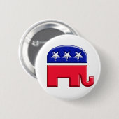 GOP Elephant Logo Ronde Button 5,7 Cm (Voorkant /achterkant)