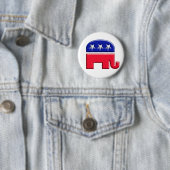 GOP Elephant Logo Ronde Button 5,7 Cm (In situ)