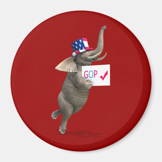 GOP Elephant Magneet (Voorkant)