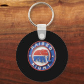 Gop Elephant Marches Proudly Raised Right Legacy Sleutelhanger (Voorkant)