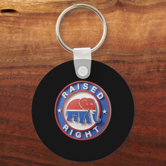 Gop Elephant Marches Proudly Raised Right Legacy Sleutelhanger (Voorkant)
