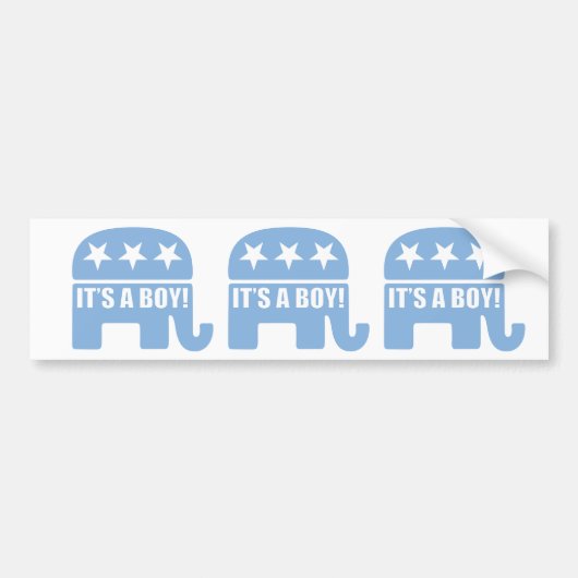 GOP "Het is een jongen" Bumperstickers (Voorkant)