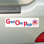 GOP = La cupidité sur les gens - Sticker pare-choc (En voiture)