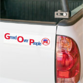 GOP = La cupidité sur les gens - Sticker pare-choc (Sur camion)