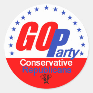 GOP REPUBLIKEINS 2016 RONDE STICKER