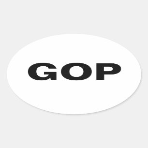GOP-sticker Ovale Sticker