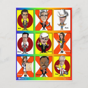 GOP Tic Tac Toe Briefkaart