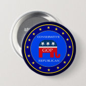 GOP USA RONDE BUTTON 7,6 CM (Voorkant /achterkant)