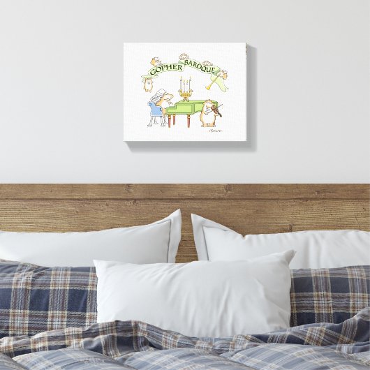 GOPHER BAROQUE van Sandra Boynton Canvas Afdruk (Insitu (Slaapkamer))