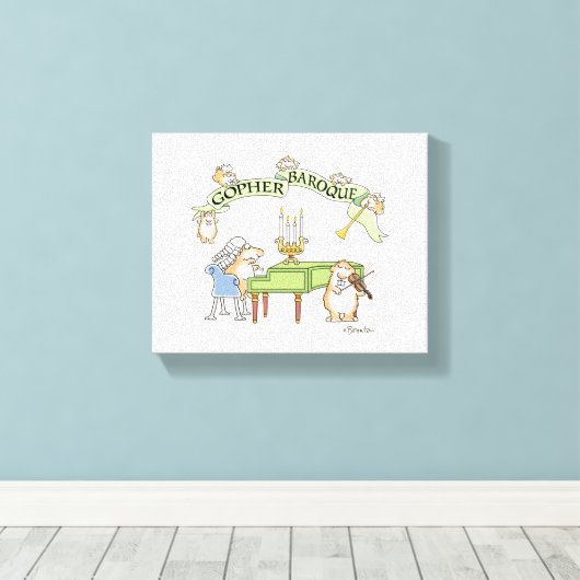 GOPHER BAROQUE van Sandra Boynton Canvas Afdruk (Insitu (Houten vloer))
