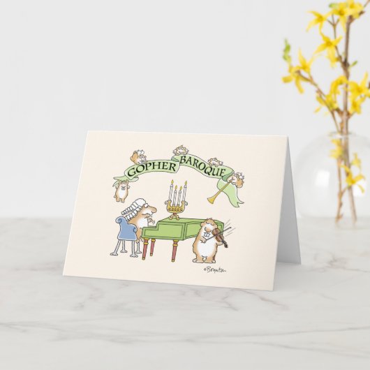 GOPHER BAROQUE van Sandra Boynton Kaart (Gele Bloem)