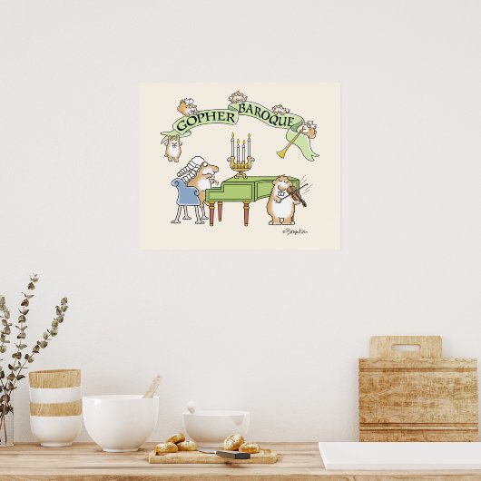 GOPHER BAROQUE van Sandra Boynton Poster (Keuken)