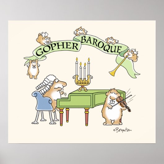 GOPHER BAROQUE van Sandra Boynton Poster (Voorkant)