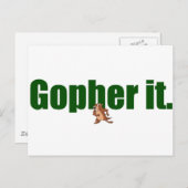 Gopher. Briefkaart (Voorkant / Achterkant)