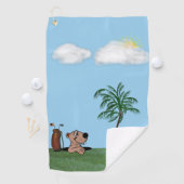 Gopher et palmier sur la serviette drôle de golf (En situation)