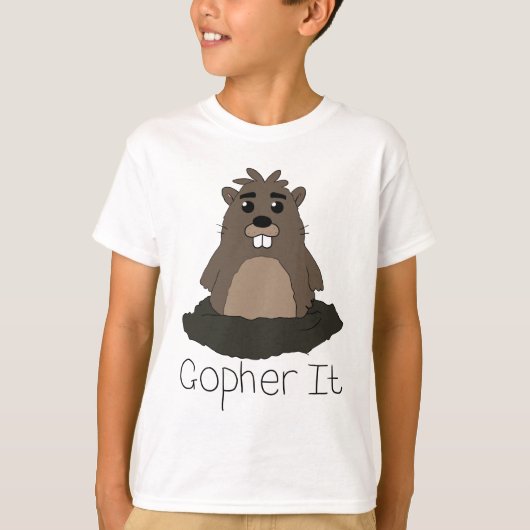 Gopher! (Ga ervoor!) T-shirt (Voorkant)