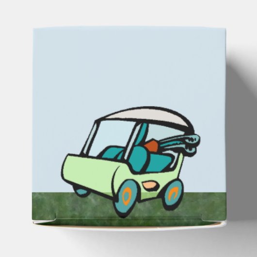 Gopher & Golf Favor Box w / Bal, Vlag, & Winkelwag Bedankdoosjes (Bovenkant)
