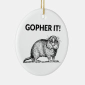 Gopher Het Grappig Gopher Pun Keramisch Ornament (Rechts)
