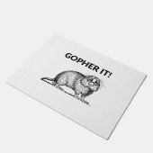 Gopher Het Grappig Gopher Woordspeling Deurmat (Schuin)