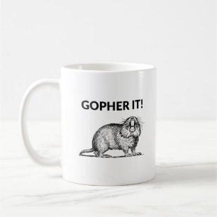 Gopher Het Grappig Gopher Woordspeling Koffiemok