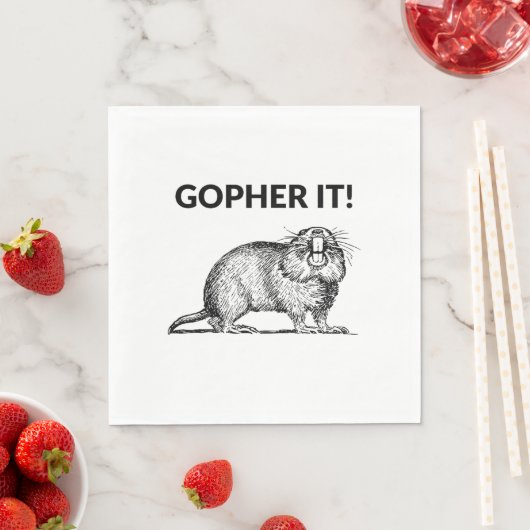 Gopher Het Grappig Gopher Woordspeling Servet (Insitu)