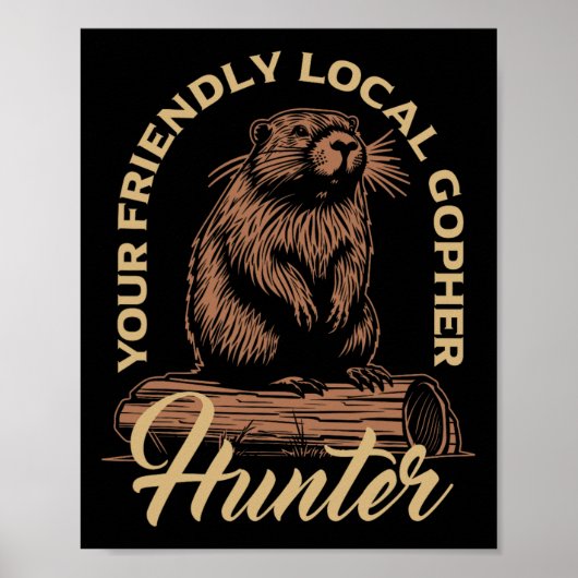 Gopher Hunter Gear Equipment Essentials Gopher SLA Poster (Voorkant)