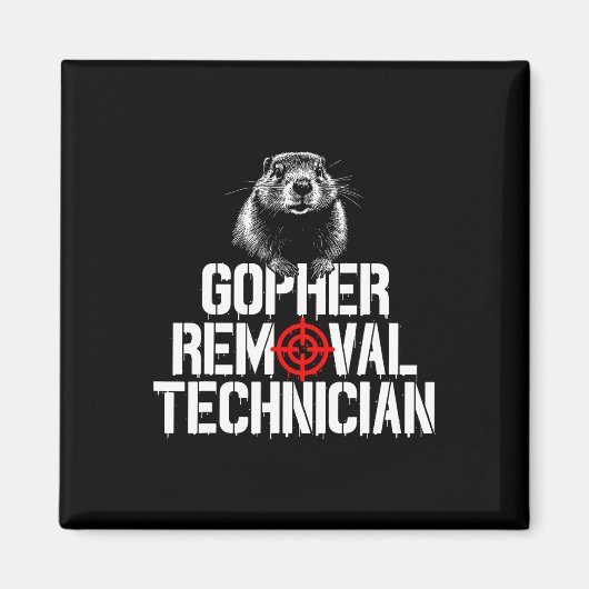 Gopher Hunting Trip Gopher Hunter levert Gopher Magneet (Voorkant)