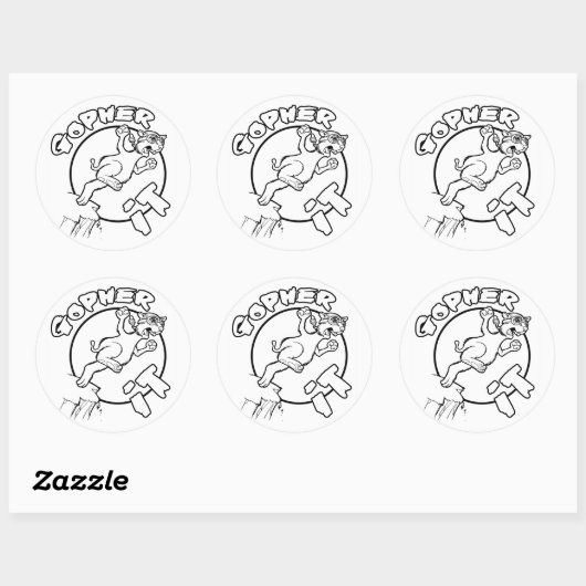 GOPHER IL autocollants (Feuille)