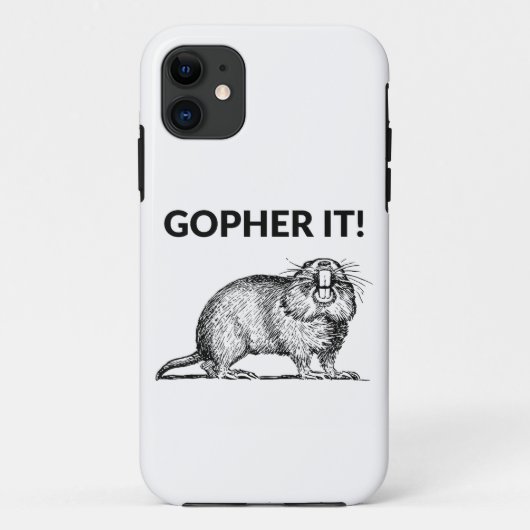Gopher It Funny Gopher Pun Case-Mate iPhone Case (Achterkant)