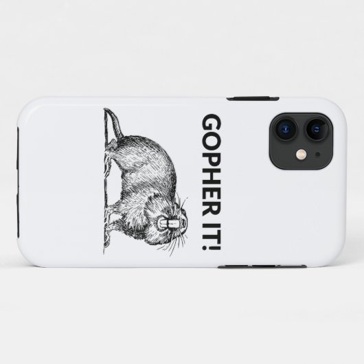 Gopher It Funny Gopher Pun Case-Mate iPhone Case (Achterkant (horizontaal))