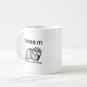 Gopher It Funny Gopher Pun Koffiemok (Voorkant links)