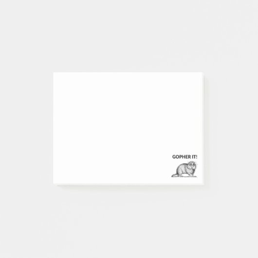 Gopher It Funny Gopher Pun Post-it® Notes (Voorkant)
