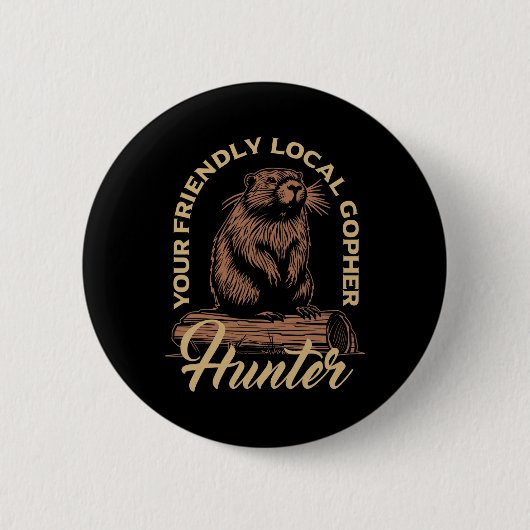 Gopher Jager Uitrusting Essentiële Gopher Sla Ronde Button 5,7 Cm (Voorkant)