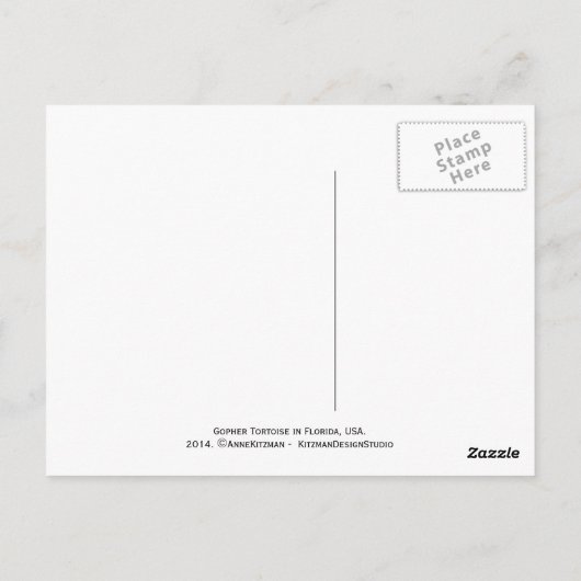 Gopher Tortoise Briefkaart (Achterkant)