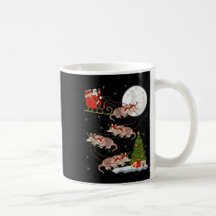 Gordeldier Kerstman slee vliegend grappig magisch Koffiemok