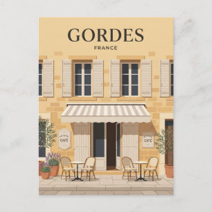 Gordes café gevel Frankrijk Briefkaart